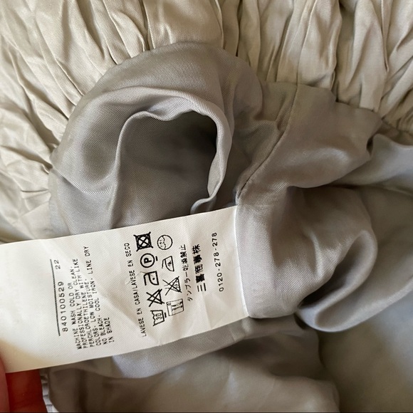 MAX MARA Gray Crinkle Knee Length Puffy Skirt - Picture 8 of 9